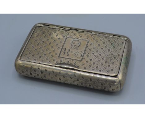 A Swedish silver snuff box by Barkman 