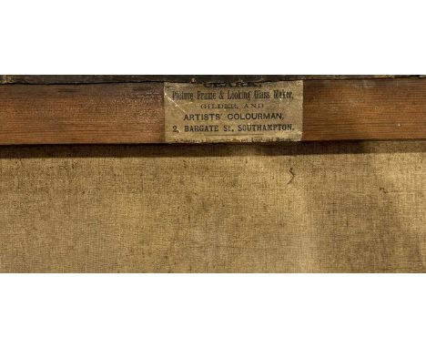 A 19th century British School half-length portrait of a gentleman, unsigned, oil on canvas, backing label for 'Clarke' framer