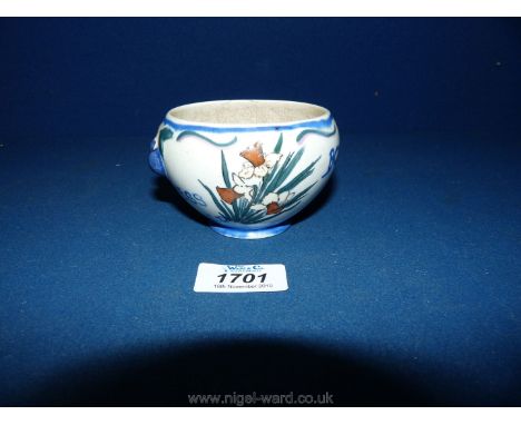 An unusual Carltonware sugar Bowl souvenir from 'Caernavon'