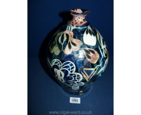 A Gwili pottery lamp base.
