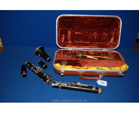 A Clarinet and case.