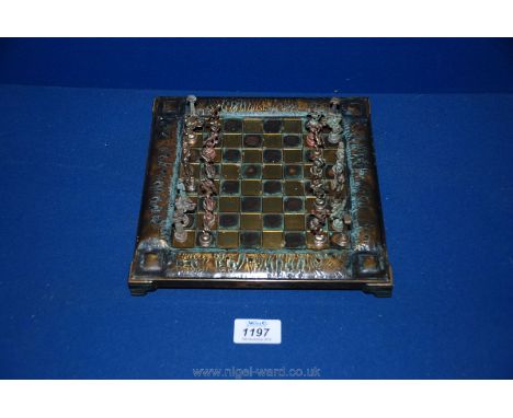 A chess set with 30 pieces (two pieces missing).