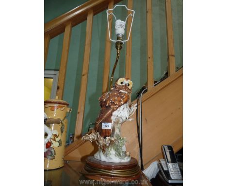An owl lamp (no shade).