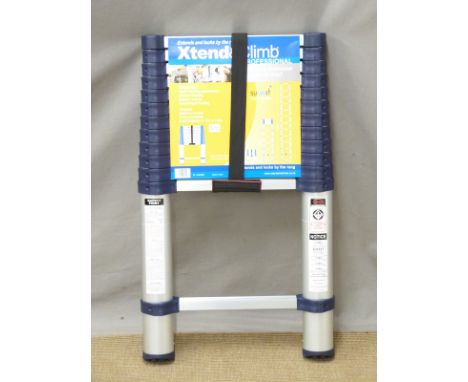 Telescopic Xtend and climb ladder, weight 13.3kg, extends 3.2m, new in box