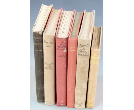 A Fox-Hunting Anthology E.D. Cuming 1928, More Fox-Hunting with foreword by Viscount Halifax 1937, Hunting Lore Shocks for Fo