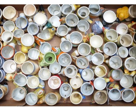 Approximately 80 novelty egg cups, mainly Japanese / foreign, kitsch and retro