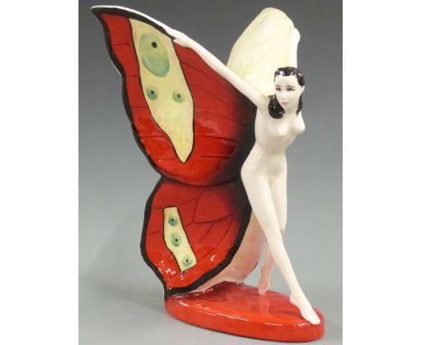 Carltonware The Butterfly Girl limited edition figurine 240/1250, H23cm