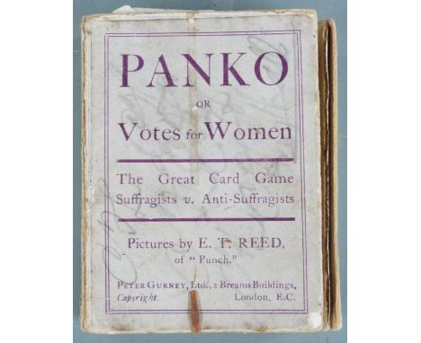 Panko or Votes for Women playing card game by E.T. Reed for Peter Gurney, with remains of slip case