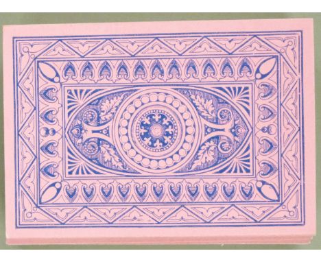 Reynolds &amp; Sons pack of playing cards with double ended court cards, old frizzle ace and patterned pink and blue backs&nb