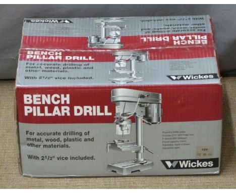 Wickes bench pillar drill, unused