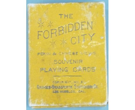 The Forbidden City pack of playing cards depicting Pekin &amp; Chinese views, including Boxer rebellion executions, in origin