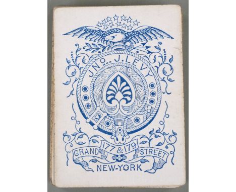 Jno. J Levy pack of American playing cards, the ace of spades with makers name and address 177&amp;179 Grand Street New York,