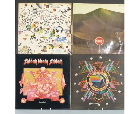 Approximately 90 albums mostly 1970s including Pink Floyd, Led Zeppelin, Black Sabbath, Deep Purple, Mountain, The Rolling St