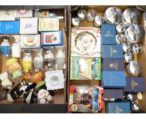 Approximately 50&nbsp;novelty egg cups and coddlers including large size Royal Worcester, boxed Worcester, Wedgwood, Beatrix 