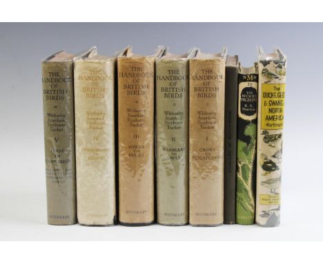 WITHERBY (H F) et al, THE HANDBOOK OF BRITISH BIRDS, first edition, 5 volumes, with d.j, MURTON (R K), THE WOOD PIGEON, first