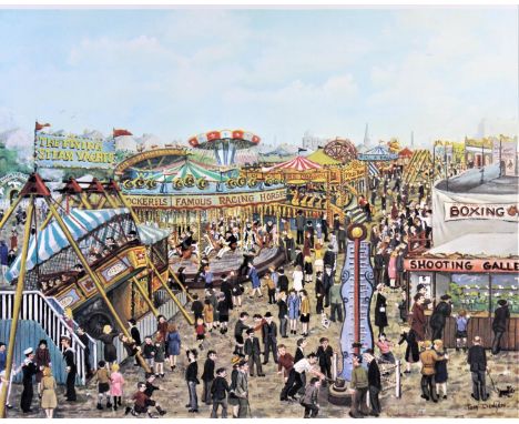 Tom Dodson (British 20th century), Two signed prints on paper, The Palladium and The Circus, Each signed in pencil to the mar