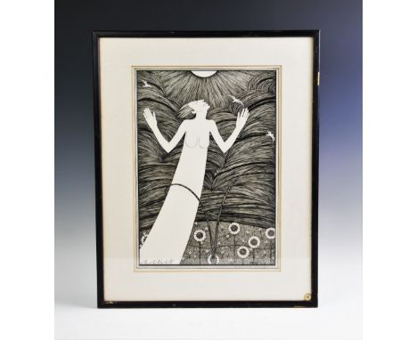 Hannah Frank GSA (1908-2008) Lithograph on paper, 'Sun', Signed in pencil lower right and dated 1943, 39cm x 28cm Framed and 