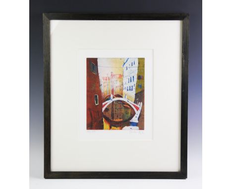 Four limited edition prints on paper, Rural and urban landscapes, Indistinctly signed in pencil and numbered, Largest 31cm x 