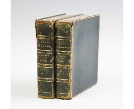 PRATT (A), WILD FLOWERS, 2 vols, first edition, 192 colour plates, 1/2 leather, black boards, Society For Promoting Christian