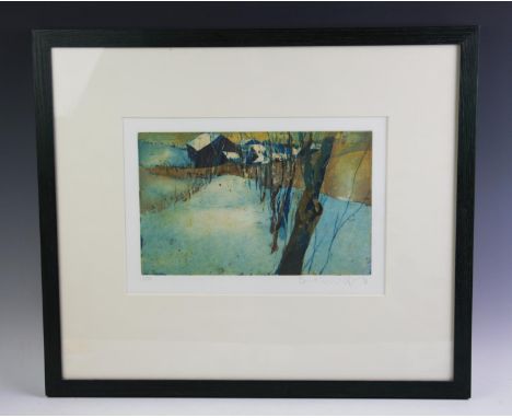 A set of five limited edition prints on paper, Contemporary landscapes, Indistinctly signed and numbered to margin, largest 3