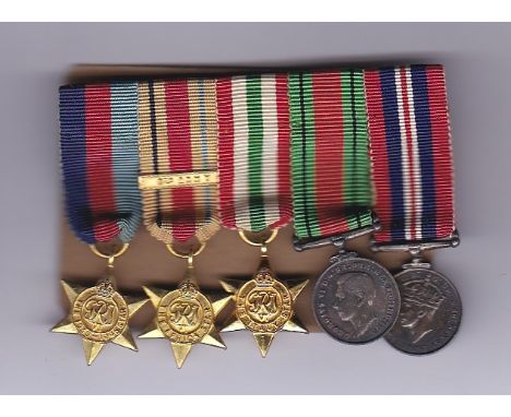 WWII-medal group of fine medals 1939-48, Africa Star with bar  8th Army, Italy Star, Defence medals