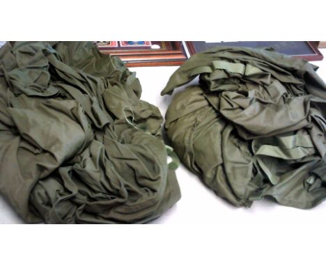 British Army 1980s Ponchos (2) large green Officers service wear ponchos as used in tropical areas. 