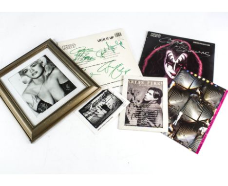 Photographs/Press Releases/Autographs, more than one hundred prints of various sizes of music and screen artists, some with s