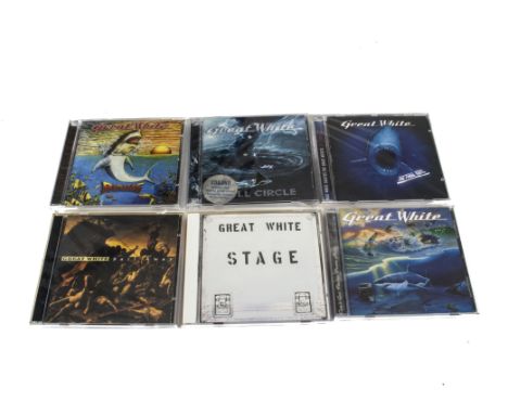 Great White CDs, thirteen CDs including Elation, Back to the Rhythm, Riaing, Stick It, Full Circle, Sail Away, The Final Cuts