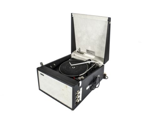 Record Player, Hacker Gondolier GP42 with Garrard Deck 2025 TC - Very good condition with a slight staining to front grill - 