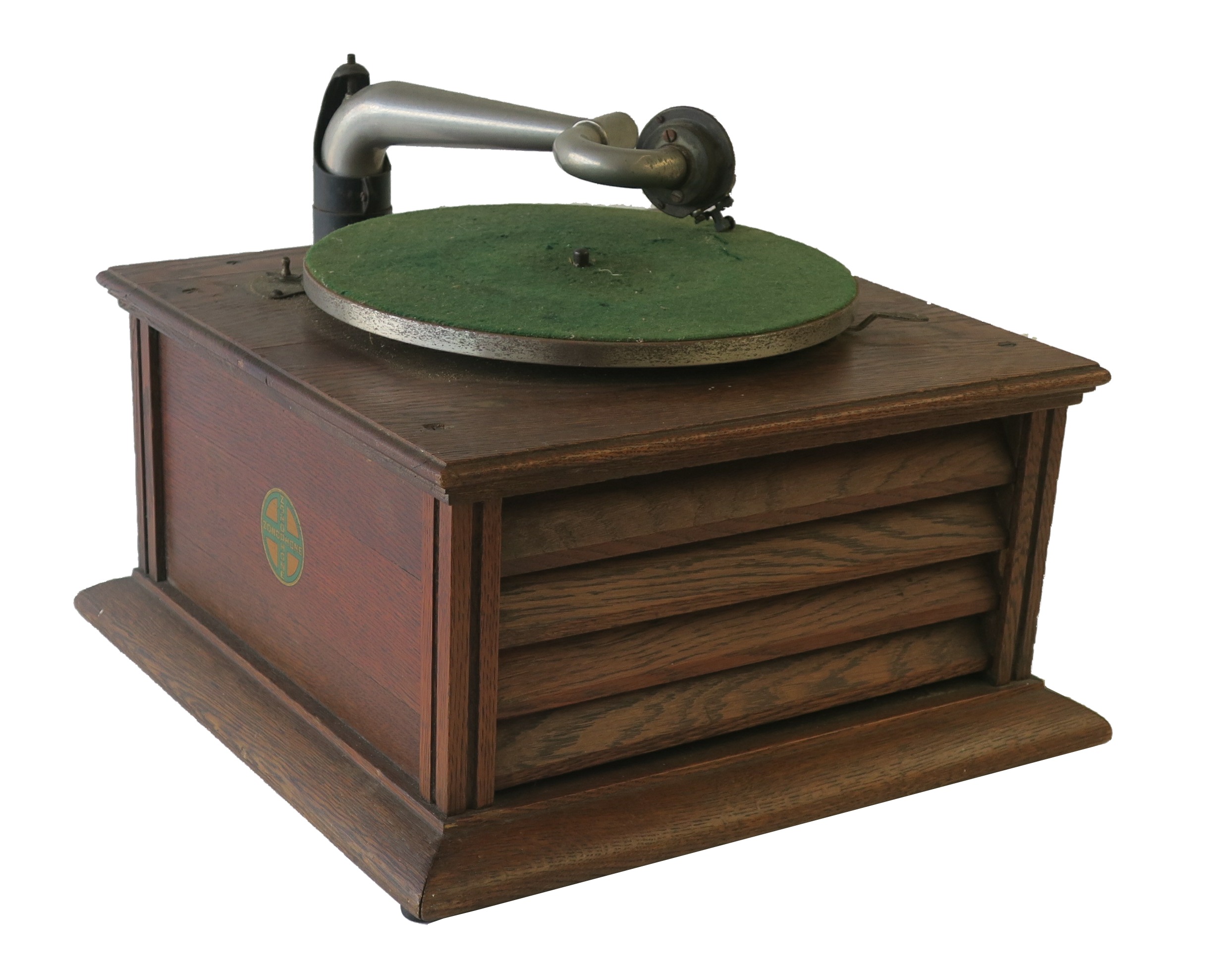 Hornless gramophone, Zonophone Model 1 (LVO), with Zonophone Exhibition ...