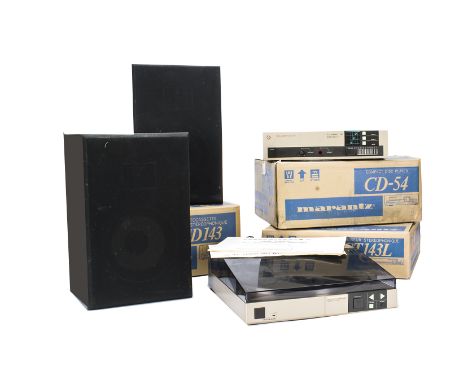Marantz Stereo system seperates, a six unit system comprising of speakers HD160, tuner ST143L, cassette deck SD143, amplifier
