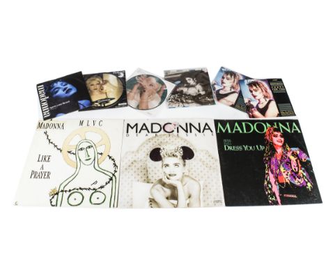 Madonna Records, collection of approximately twenty 12" singles, thirty-five 7" singles and six LPs including Picture Discs, 