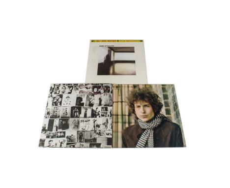 Rock LPs, three albums comprising Rolling Stones - Exile on Main Street (Original Double), Bob Dylan - Blonde on Blonde (Orig