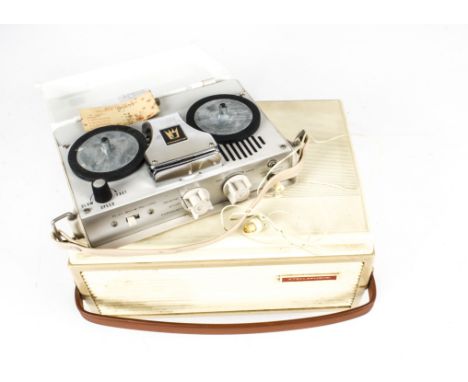 Reel to Reel Recorders, Stellaphone type ST 456/00 Nr 042862 (Stella) together with J 4 transistor tape recorder Juliette wit