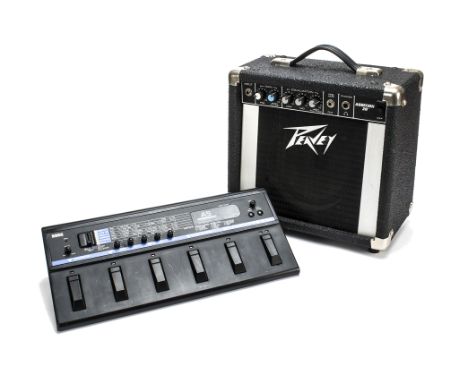 Amplifier / Effects Processor, a Peavey Audition 20 amplifier together with a Korg performance signal processor with manual -