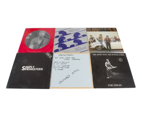 Bruce Springsteen LPs, Seven albums comprising Boss Hits The Bandlands (with free 12"), Simply Springsteen (Double - Picture 