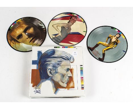 David Bowie Picture Discs, Fashions - ten 7" Picture disc set in plastic folder released on RCA 1982 (RCA - BOW 101 - 110) - 