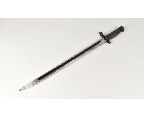 An American WWI Remington Bayonet, Blade Dated 1917, Wooden Grips and Fullered Blade
