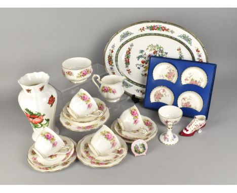 A Collection of Various Ceramics to Comprise Royal Albert Part Chatsworth Tea Set to Comprise Four Cups, Saucers and Side Pla
