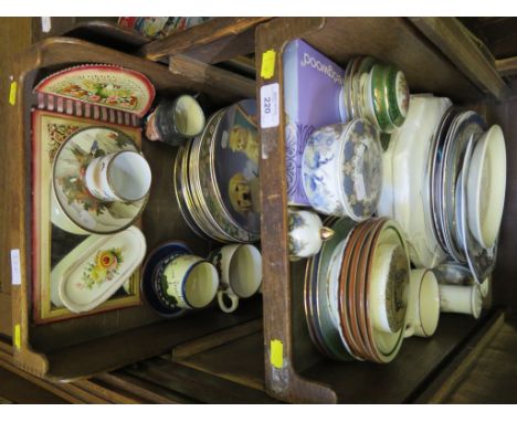A Punch's Pure anchovy paste pot lid, various Royal Doulton and Royal Worcester decorative plates and other ceramics