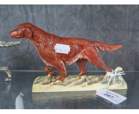 A Royal Worcester figure of an Irish Setter modelled by Doris Lindner, 20cm long