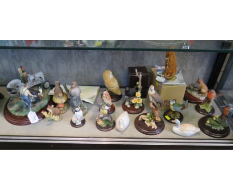 A Country Artists figure 'Widening the Track' by Keith Sherwin 28cm wide, nine other County Artists figures and other resin a