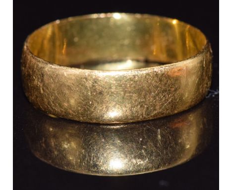 Edwardian 22ct gold wedding band/ ring, Birmingham 1902, 2.7g