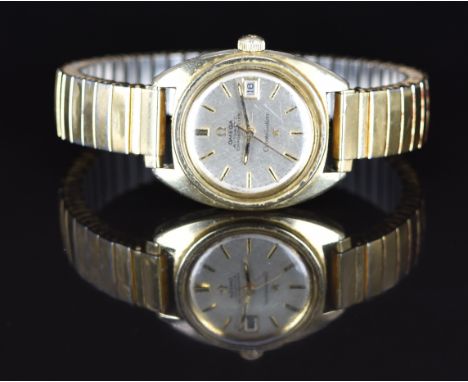 Omega Constellation ladies automatic chronometer wristwatch ref. 568001 with date aperture, luminous hands, two-tone baton ho