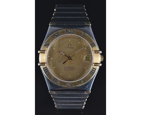 Omega Constellation Chronometer gentleman's automatic wristwatch ref. DE 368.1075 with date aperture, luminous hands, gold di