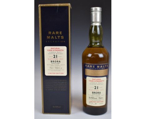 Rare Malts Selection Brora 21 year old Single Malt Scotch Whisky, natural cask strength, in original presentation box, 70cl, 