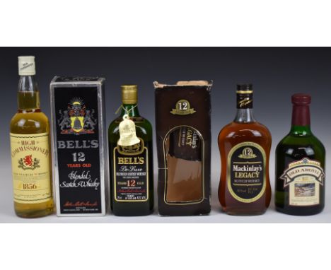 Four bottles of blended Scotch Whisky, Old Argyll aged 12 years Special Reserve, 70cl, 40% vol, High Commissioner Old Scotch 