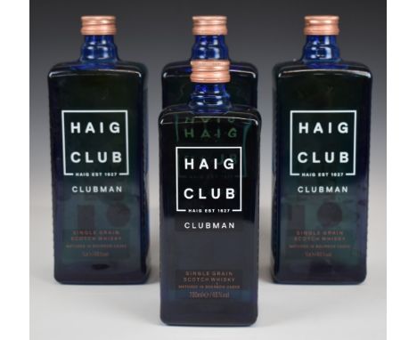 Four Haig Clubman Single Grain Scotch Whisky, three 1ltr the other 700ml, all 40% vol&nbsp;