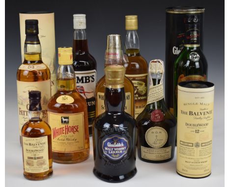 Nine bottle of&nbsp;spirits&nbsp;and liqueurs comprising Glenfiddich Special Reserve Single Malt Scotch Whisky aged 12 years 