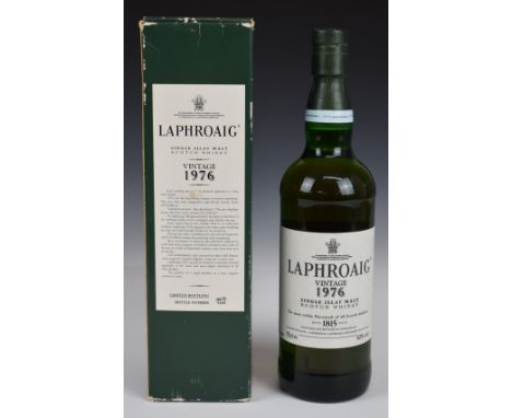 Laphroaig Vintage 1976 Islay Single Malt Scotch Whisky, limited edition 0679 of 5400, 750ml, 40% vol, in original presentatio
